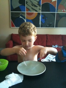 Eli pancakes Eli eagerly anticipating his pancake