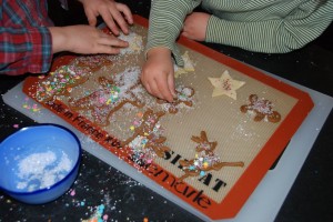 messy cookies there's no such thing as too much decorating sugar