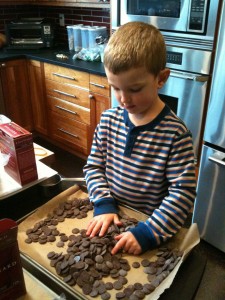spreading chocolate spreading chocolate